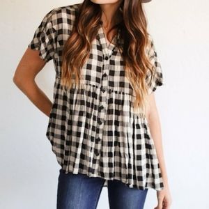 Anthropologie 11•1•TYLHO Felicity Plaid Top